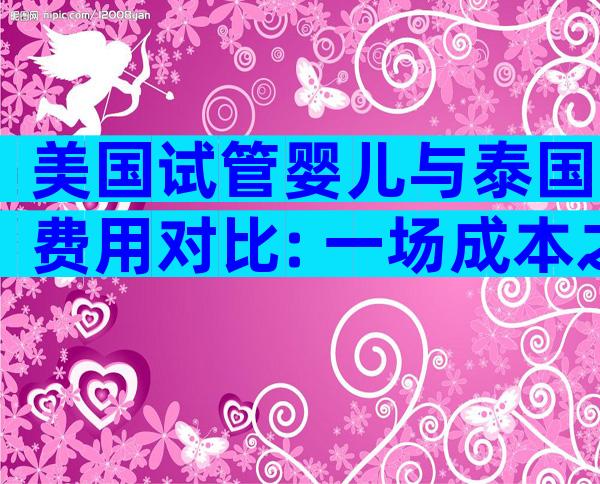 美国试管婴儿与泰国费用对比: 一场成本之争